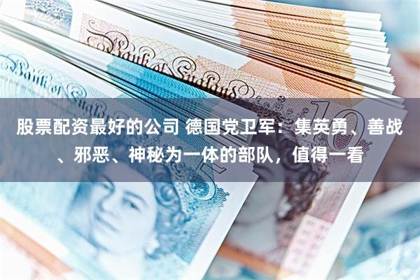 股票配资最好的公司 德国党卫军：集英勇、善战、邪恶、神秘为一体的部队，值得一看