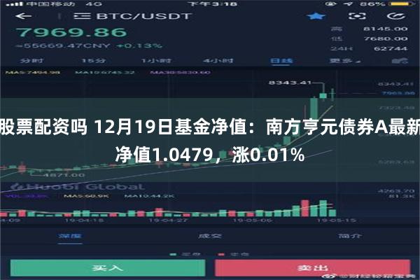 股票配资吗 12月19日基金净值：南方亨元债券A最新净值1.0479，涨0.01%