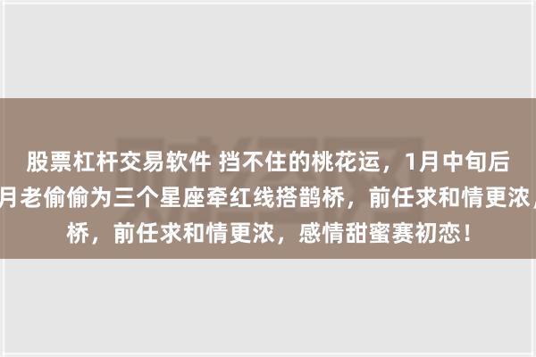 股票杠杆交易软件 挡不住的桃花运，1月中旬后爱情满载幸福来，月老偷偷为三个星座牵红线搭鹊桥，前任求和情更浓，感情甜蜜赛初恋！